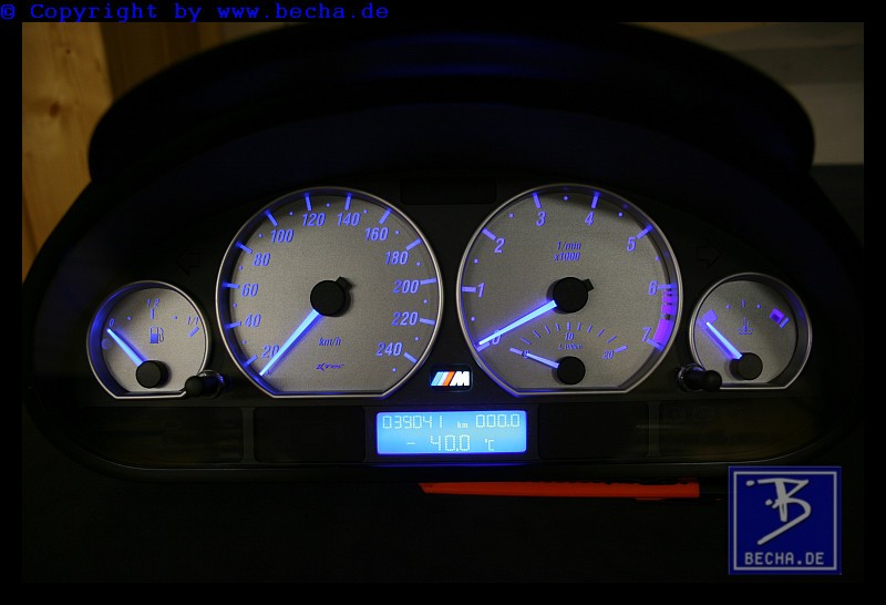 Bmw e46 silber becha   -  Tachoscheiben