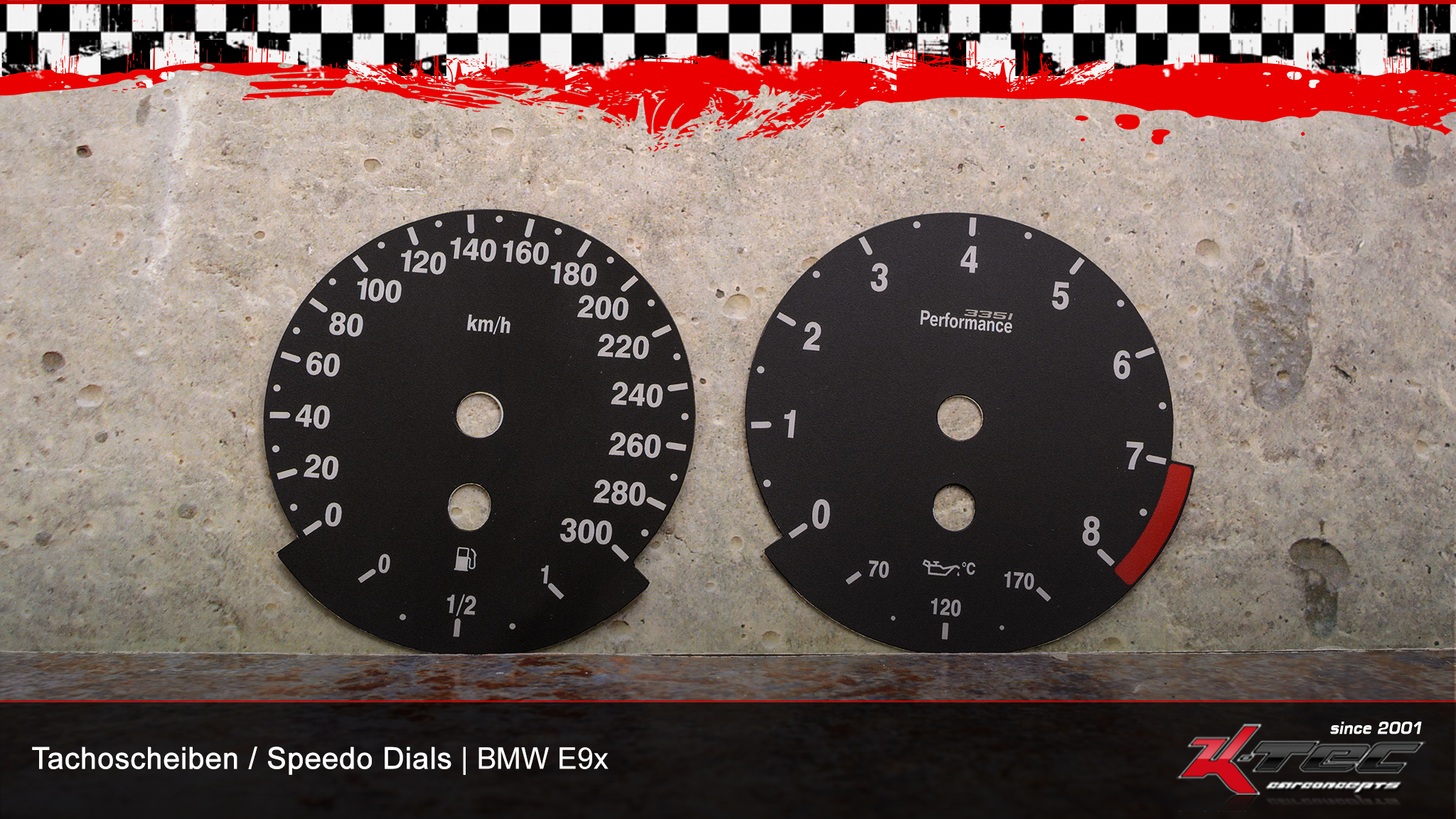 Bmw e90 335 300kmh tachoscheiben   -  (Bmw)