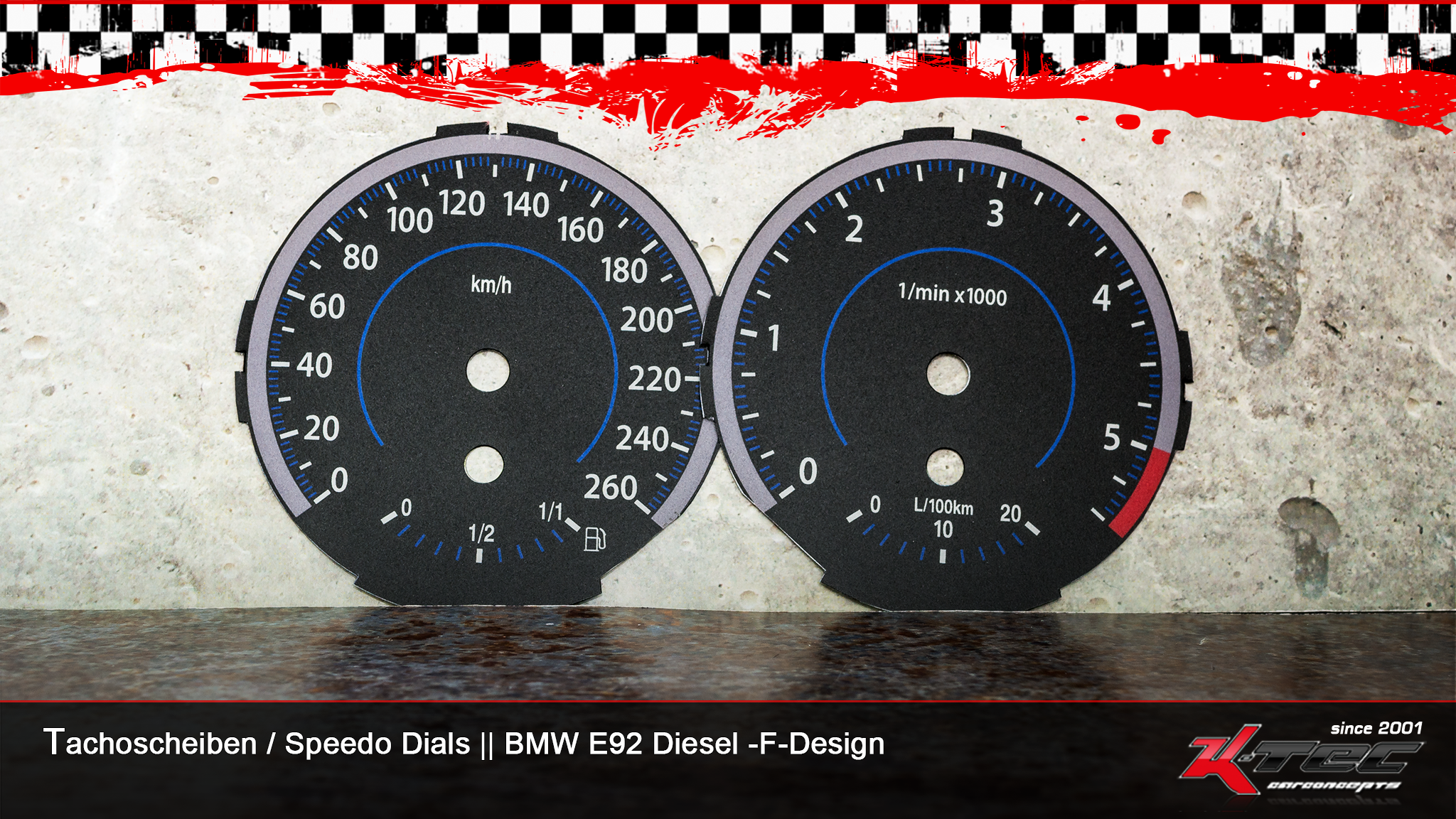 Bmw e92 tdi f-style tachoscheiben   -  (Bmw)